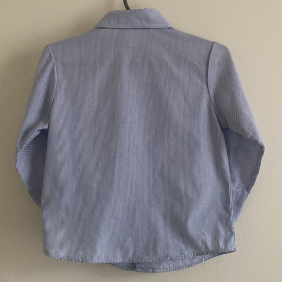 Unbranded Boys Pinstripe Button Down Dress Shirt - Picture 2 of 14